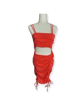 Wild Fable Ruched Pink Bodycon Dress Large